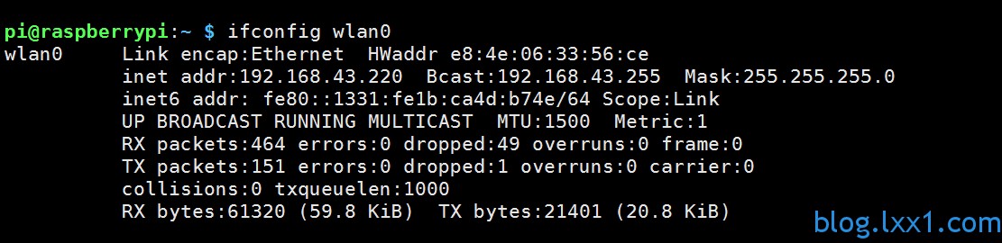 ifconfig wlan0