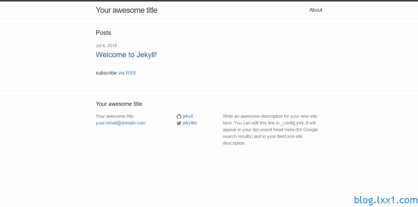 jekyll 博客搭建完毕