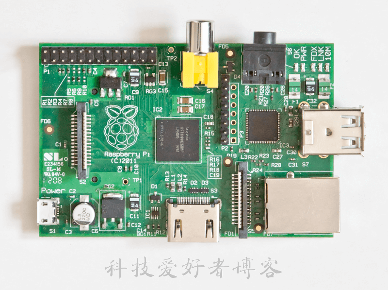 Raspberry Pi Rev 1模型B